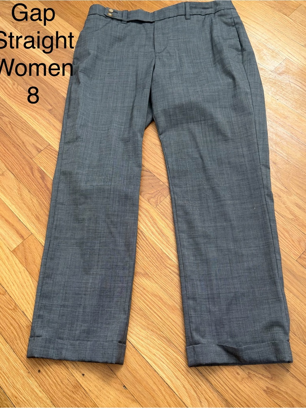 GAP Straight Women’s Dress Pants in Gray Plaid